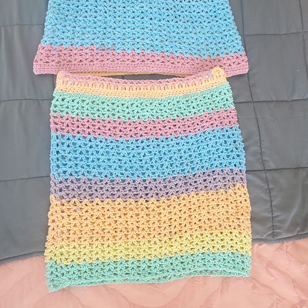 Multicolor Crochet Skirt
